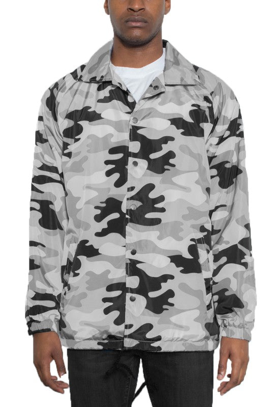 Men's Graphic Camouflage Coach Jacket | Zarnesh