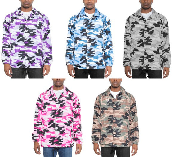 Men's Graphic Camouflage Coach Jacket | Zarnesh