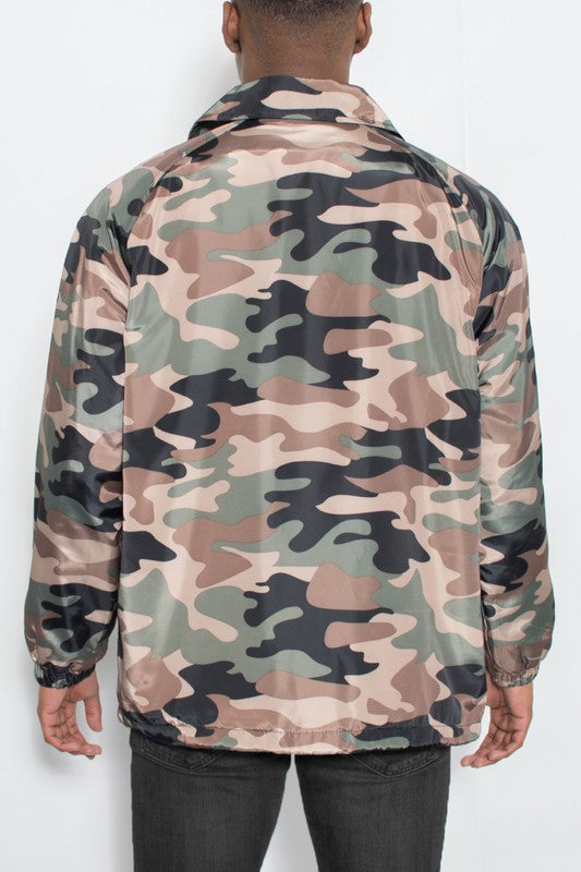 Men's Graphic Camouflage Coach Jacket | Zarnesh