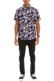 Men's Hawaiian Tropical Purple Floral Shirt | Zarnesh