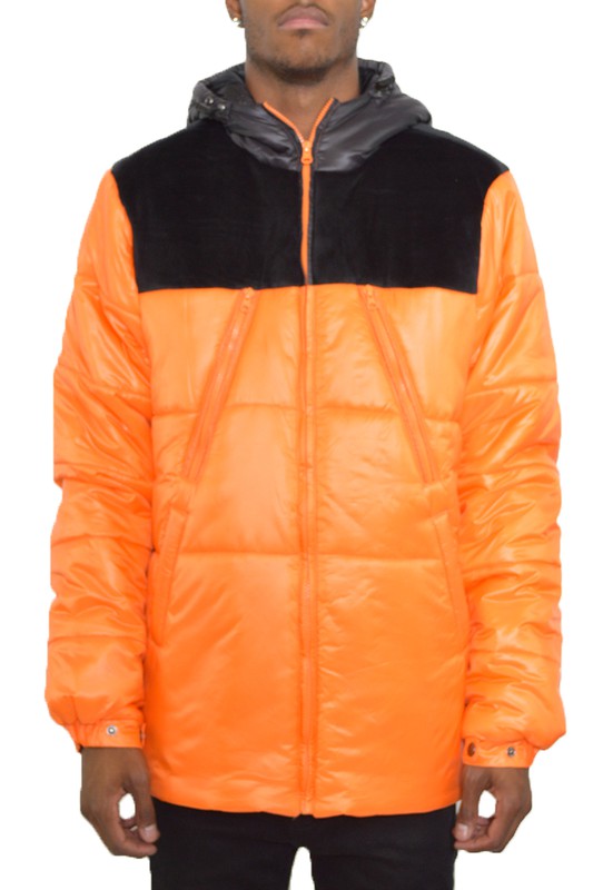 Men Padded Buffle Puffer Jacket | Zarnesh