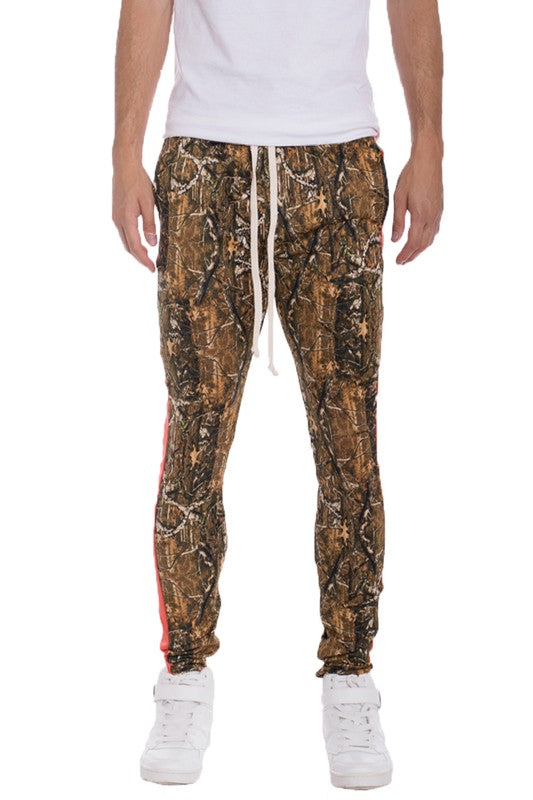 Men's Hunter Camo Sweatpants Stripe Jogger Pants | Zarnesh