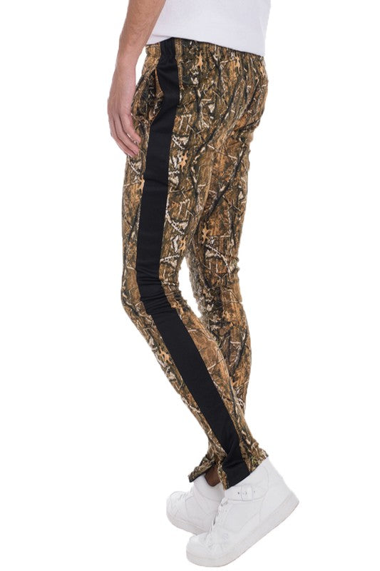 Men's Hunter Camo Sweatpants Stripe Jogger Pants | Zarnesh