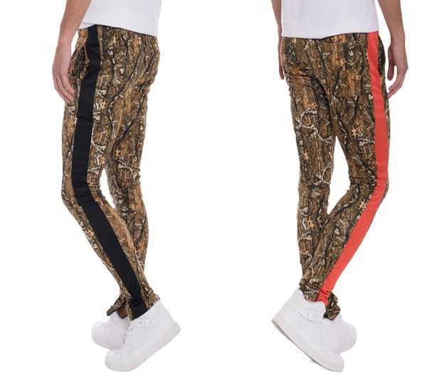Men's Hunter Camo Sweatpants Stripe Jogger Pants | Zarnesh