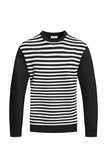 Men's Knitted Round Neck Striped Sweater | Zarnesh
