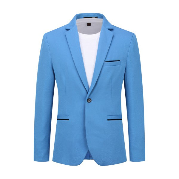 Men’s Slim Fit Solid Color Modern Single-Button Jetted Blazer | Zarnesh