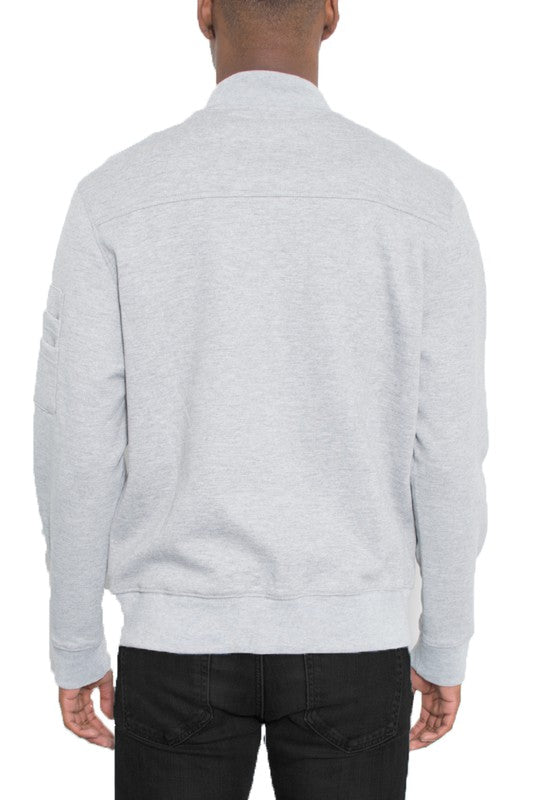 Men's Lightweight Cotton Chest Pockets Zip Up Jacket | Zarnesh