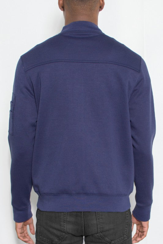 Men's Lightweight Cotton Chest Pockets Zip Up Jacket | Zarnesh