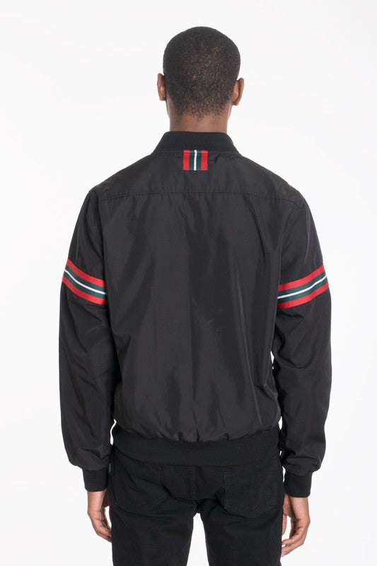  Men's Long Sleeve Woven Taped Bomber Jacket | Zarnesh