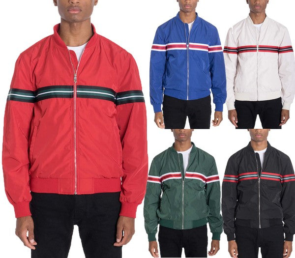  Men's Long Sleeve Woven Taped Bomber Jacket | Zarnesh