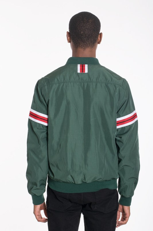  Men's Long Sleeve Woven Taped Bomber Jacket | Zarnesh
