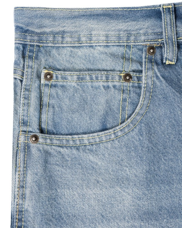 Men's Loose Fit Baggy Washed Denim Long Shorts | Zarnesh