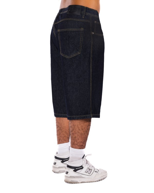 Men's Loose Fit Baggy Washed Denim Long Shorts | Zarnesh