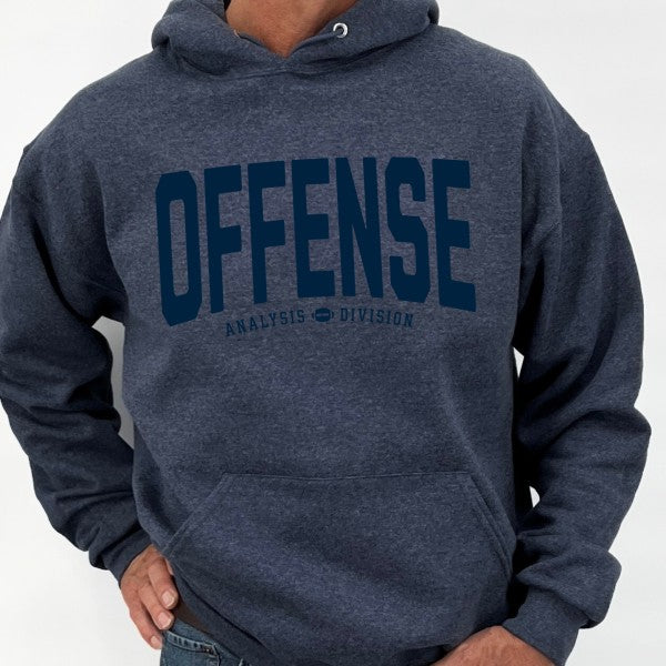 Men's Offense Analysis Division Football Graphic Hooded Sweatshirt | Zarnesh