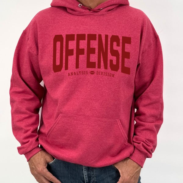 Men's Offense Analysis Division Football Graphic Hooded Sweatshirt | Zarnesh