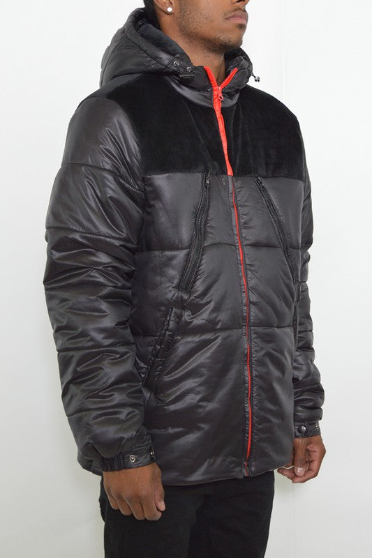 Men Padded Buffle Puffer Jacket | Zarnesh