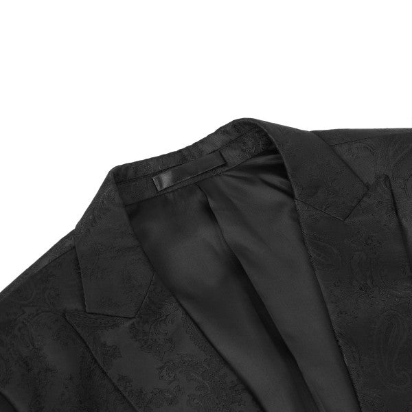 Men’s Paisley Print Tuxedo Jacket Slim Fit Formal Blazer Jacket | Zarnesh