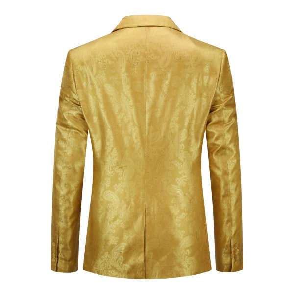 Men’s Paisley Print Tuxedo Jacket Slim Fit Formal Blazer Jacket | Zarnesh