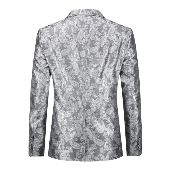 Men’s Paisley Print Tuxedo Jacket Slim Fit Formal Blazer Jacket | Zarnesh