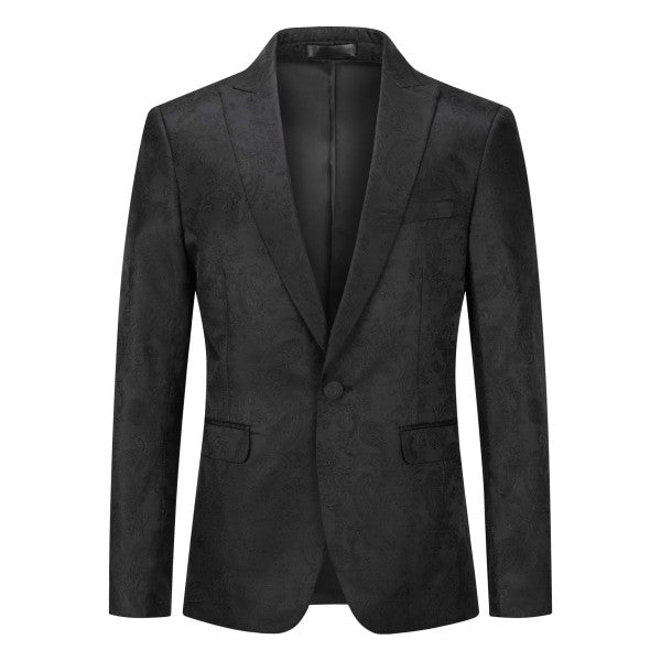 Men’s Paisley Print Tuxedo Jacket Slim Fit Formal Blazer Jacket | Zarnesh