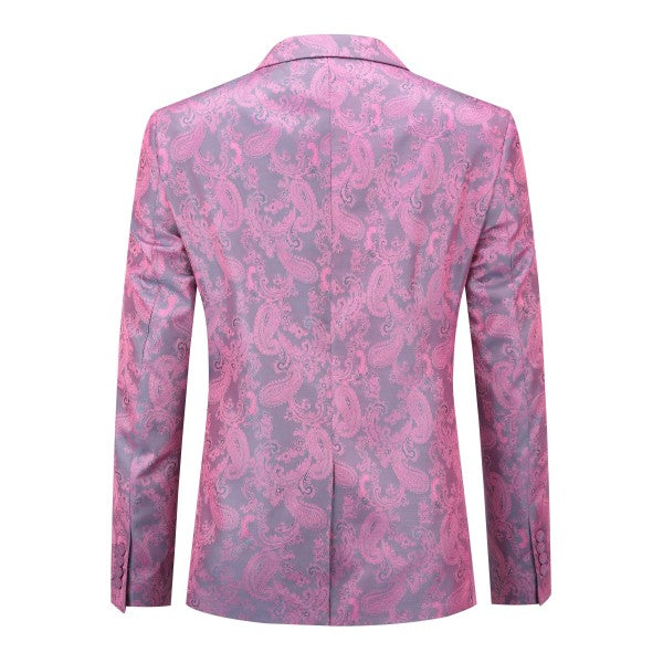 Men’s Paisley Print Tuxedo Jacket Slim Fit Formal Blazer Jacket | Zarnesh
