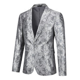 Men’s Paisley Print Tuxedo Jacket Slim Fit Formal Blazer Jacket | Zarnesh