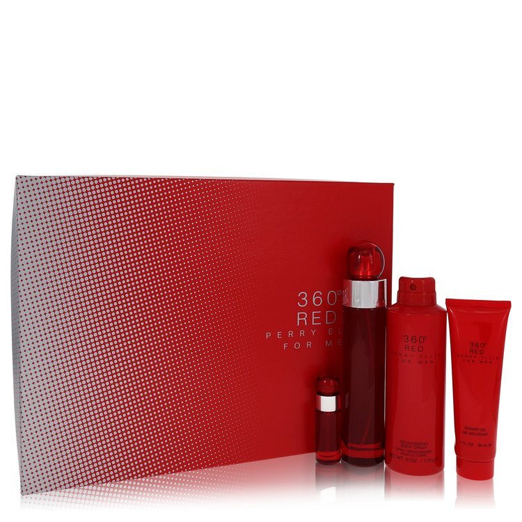 Men’s Perry Ellis 360 Red by Perry Ellis 4 Piece Fragrance Set | Zarnesh