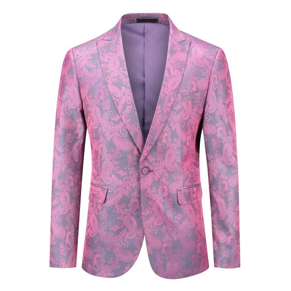 Men’s Paisley Print Tuxedo Jacket Slim Fit Formal Blazer Jacket | Zarnesh