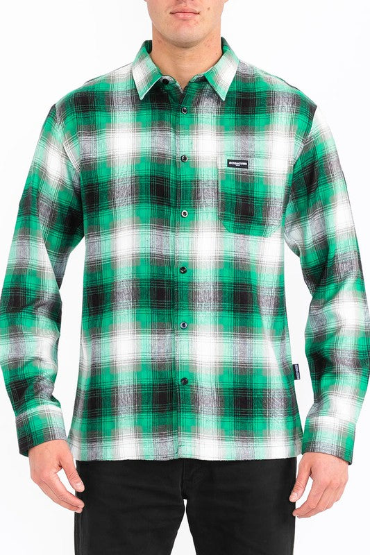 Men's Plaid Long Sleeve Flannel Lumberjack Shirt | Zarnesh