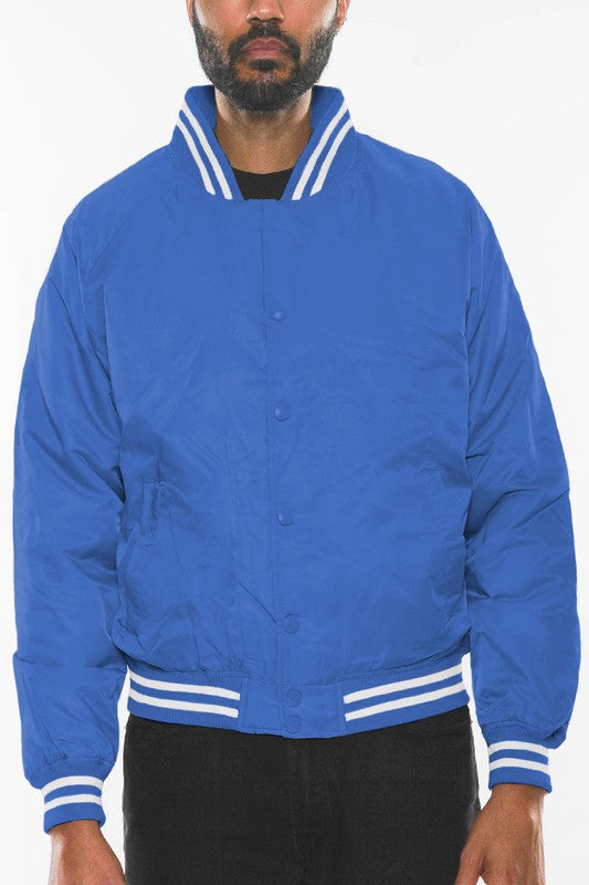 Men's Polyester Windbreaker Winter Bomber Jacket | Zarnesh