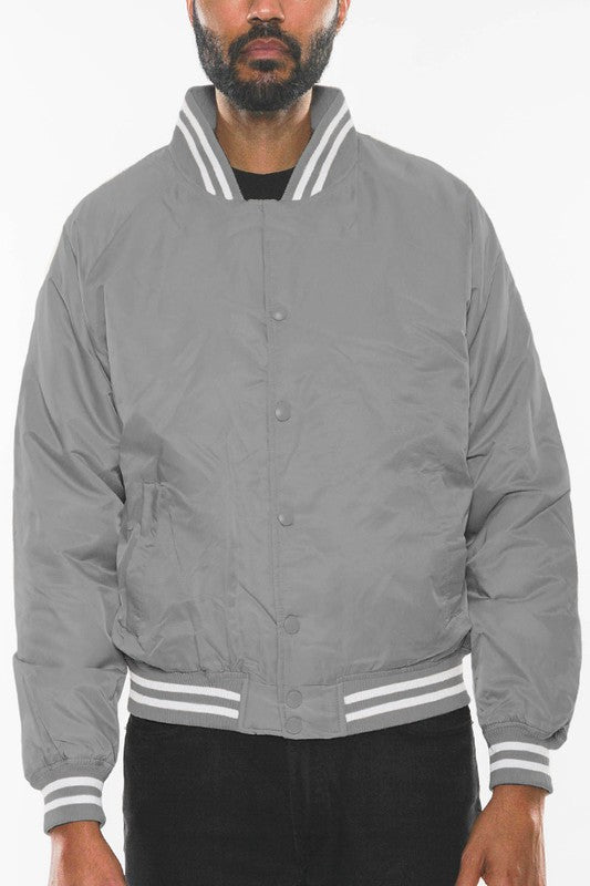 Men's Polyester Windbreaker Winter Bomber Jacket | Zarnesh