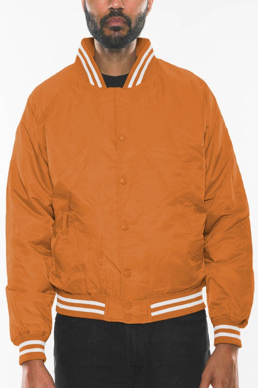 Men's Polyester Windbreaker Winter Bomber Jacket | Zarnesh