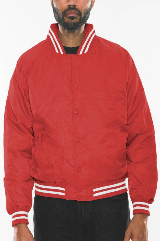 Men's Polyester Windbreaker Winter Bomber Jacket | Zarnesh