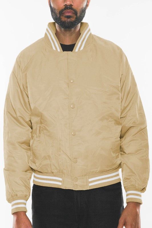 Men's Polyester Windbreaker Winter Bomber Jacket | Zarnesh