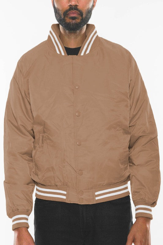 Men's Polyester Windbreaker Winter Bomber Jacket | Zarnesh