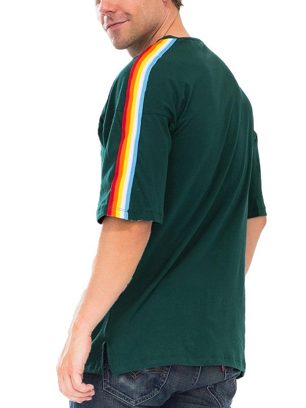 Men's Rainbow Tape Short Sleeve T-shirt | Zarnesh