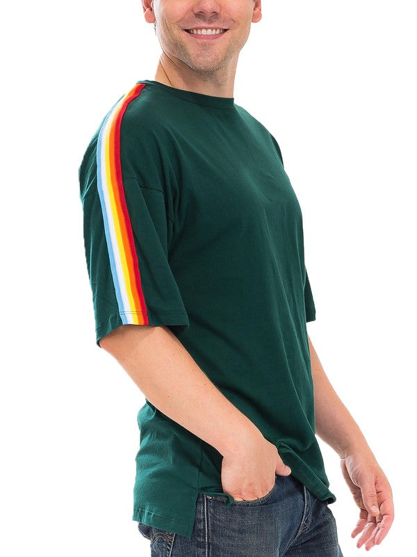 Men's Rainbow Tape Short Sleeve T-shirt | Zarnesh