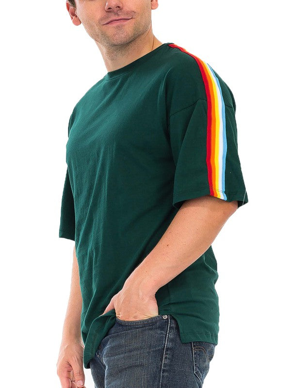 Men's Rainbow Tape Short Sleeve T-shirt | Zarnesh