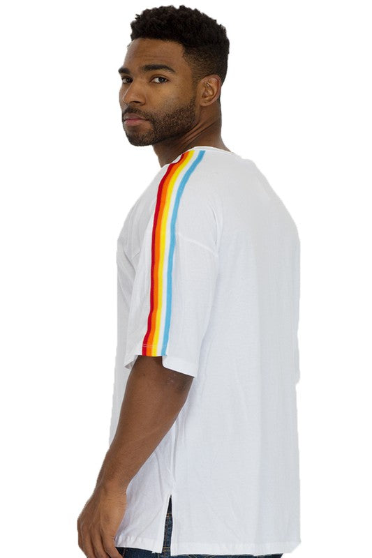 Men's Rainbow Tape Short Sleeve T-shirt | Zarnesh