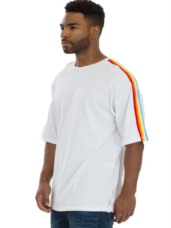 Men's Rainbow Tape Short Sleeve T-shirt | Zarnesh