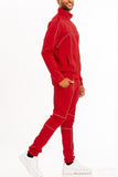Men Reflective Piping Track Set | Zarnesh