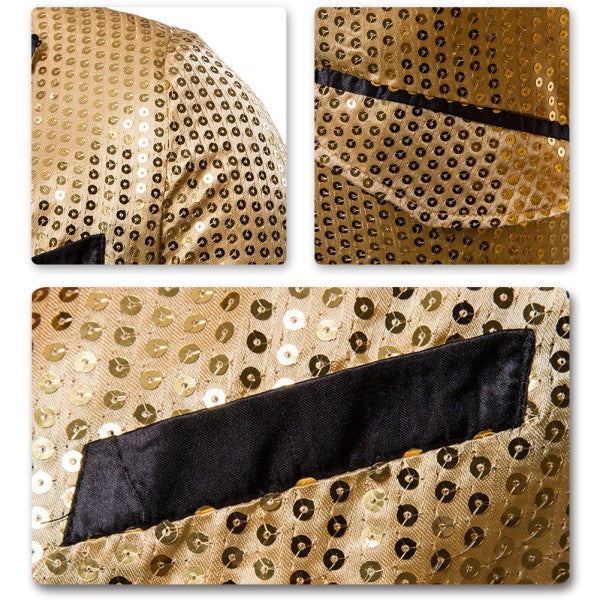 Men’s Sequin Tailcoat Formal Long Back Tuxedo Blazer Jacket | Zarnesh