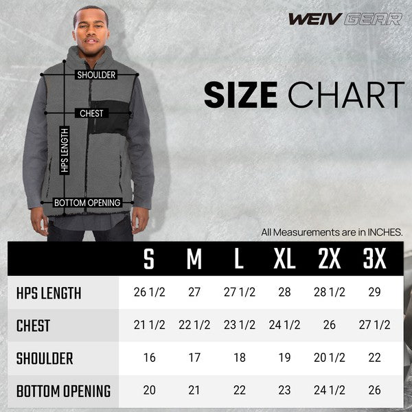 Men's Sherpa Fleece Zip Up Vest Jacket | Zarnesh