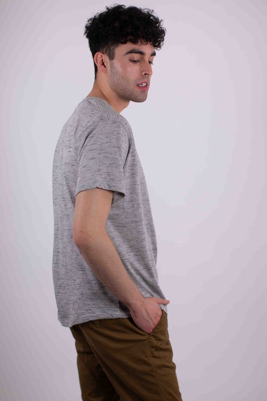 Men's Short Sleeves Tee Button Closure Henley T-shirt | Zarnesh