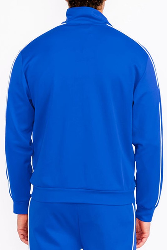 Men's Side Pipe Stacked Flared Track High Collar Jacket | Zarnesh