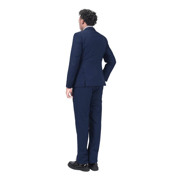 Men’s Slim Fit 2-Piece Solid Formal Blazer Suit 1-Button Double Vent | Zarnesh