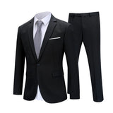 Men’s Slim Fit 2-Piece Solid Formal Blazer Suit 1-Button Double Vent | Zarnesh