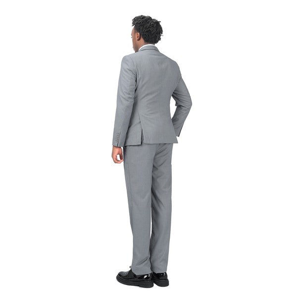 Men’s Slim Fit 2-Piece Solid Formal Blazer Suit 1-Button Double Vent | Zarnesh