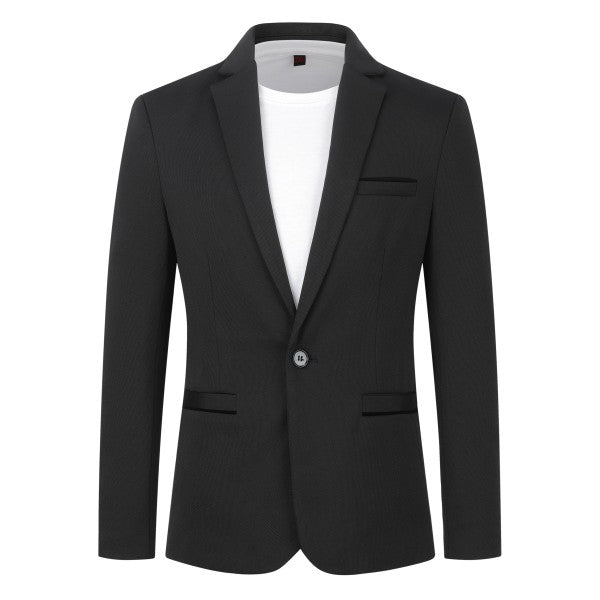 Men’s Slim Fit Solid Color Modern Single-Button Jetted Blazer | Zarnesh