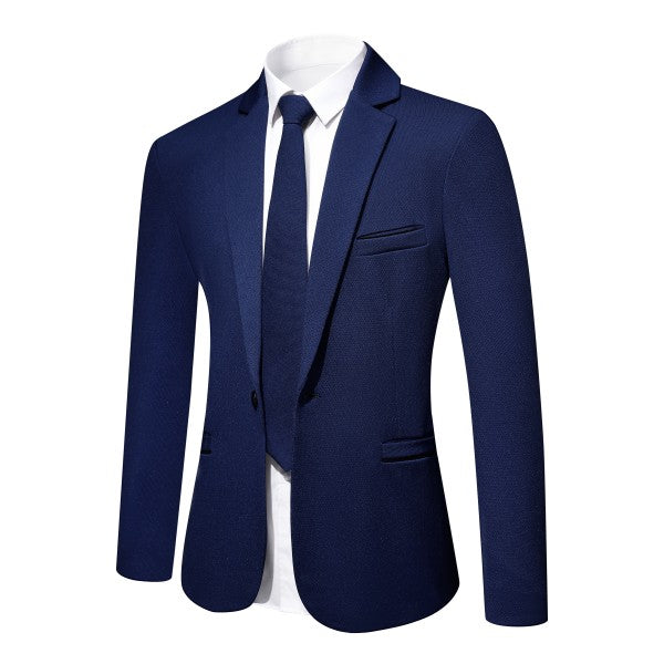 Men’s Slim Fit Solid Color Modern Single-Button Jetted Blazer | Zarnesh